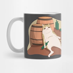 Drunken cat Mug